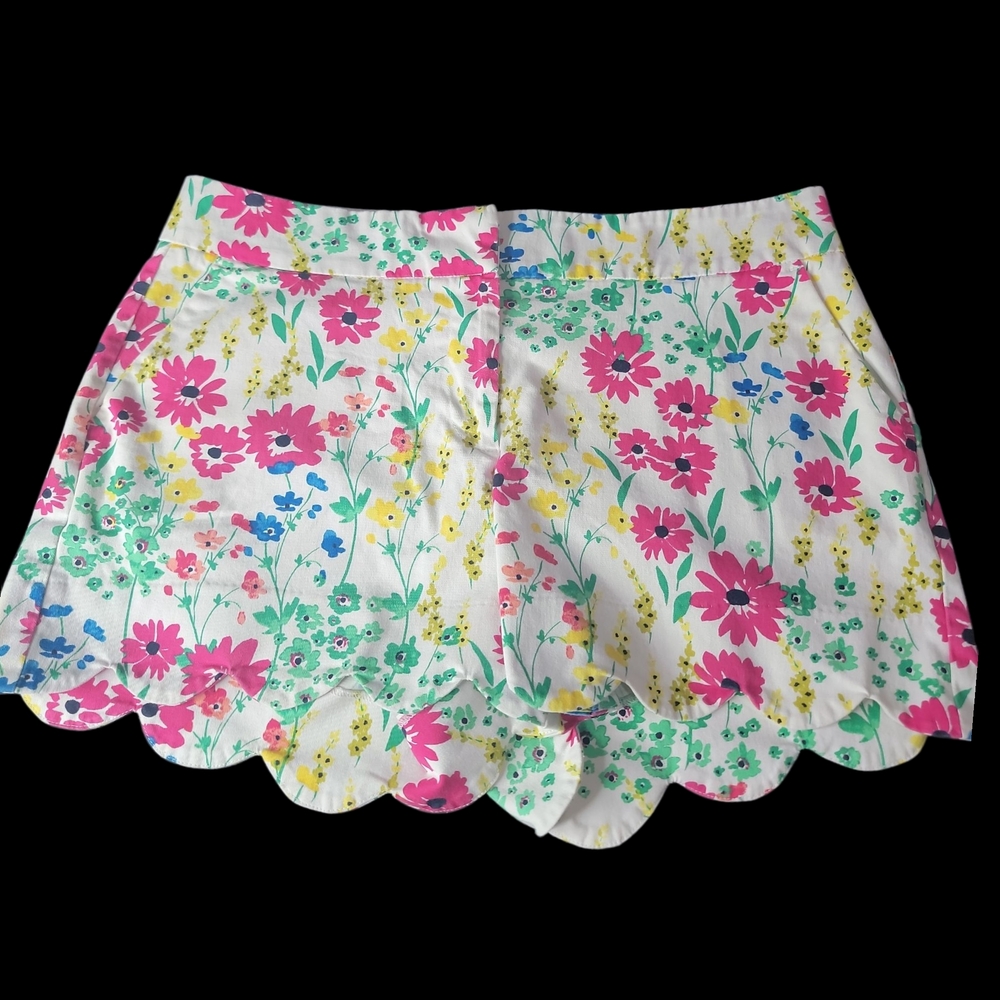 Crown & Ivy Floral High Waist Shorts - Pink, Green, Yellow